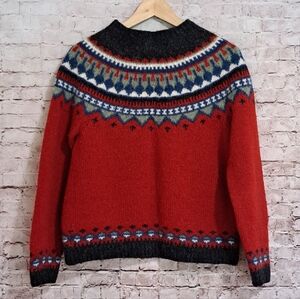 Vintage Eddie Bauer Fair Isle Nordic Ski Snowboard Sweater XS